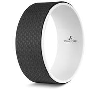 ProsourceFit Yoga Wheel Prop 12” for Improving Yoga Poses, Backbends, Flexibility, Balance, Stretching, Relaxation, Black/White