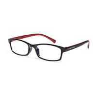 Prospek Reading Computer Glasses - Blue Light Blocking Glasses - Professional (+1.25 Magnification I Regular Size, Red and Black)