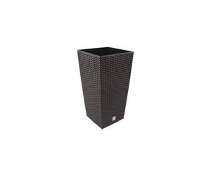 Prosper Plast DRTS170-440U 17 x 17 x 32.4 cm Rato Square Flowerpot - Dark Brown (12-Piece)