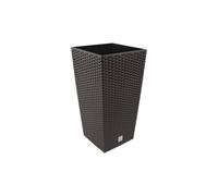 Prosper Plast DRTS200-440U 20 x 20 x 37.6 cm Rato Square Flowerpot - Dark Brown