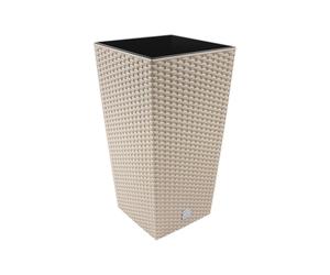 Prosper Plast DRTS265-7529U 26.5 x 26.5 x 50 cm Rato Square Flowerpot - Mocca (12-Piece)