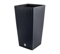 Prosper Plast DRTS265S433 26.5 x 26.5 x 50 cm "Rato" Square Flowerpot Anthra...