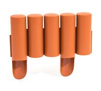 Prosper Plast IPALPLUS-R624 235 x 25 cm Garden Palisade - Terracotta (12-Piece)