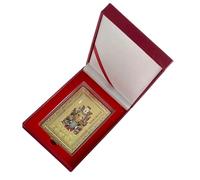Prosperity Card for Chinese New Year, Copper Wealth Keepsake as a Symbol of Wealth, Blessing Card for the Year of the Horse, for Happiness and Success, Decoration in the Home, Celebrations and for