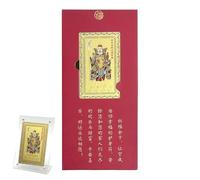 Prosperity Card for Chinese Year, Collectible Copper as Keepsake, Blessing Card for the Year of the Horse, Happiness, and Success, for the Bag, Travel, Holiday, and Decoration for Home