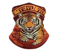 Prosperity In The Year Of The Tiger Neck Scarf Unisex Balaclava Windproof Face Cover For Climbing Women Skiing 25X50Cm