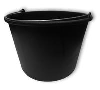 Prosperplast 12L Multi Purpose Bucket w/Measuring Scale & Metal Handle Strong Black Plastic