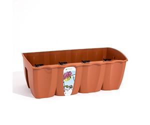 Prosperplast 18 ltr Terracotta L size CROWN flower pot for railing, 3 sizes, 4 colours