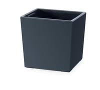Prosperplast 2-in-1 Flower Pot with Inner Tub, Planter, Plant Pot, Herb Pot, Plant Pot, Plastic, Square, 24 cm x 24 cm x 23.5 cm (Anthracite)