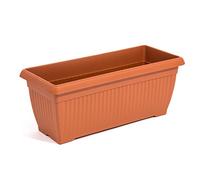 Prosperplast 70 cm terracotta colour large plastic balcony box, and 3 sizes