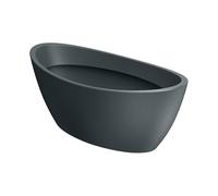 Prosperplast Aria Oval Planter 40x20x16, Graphite Grey