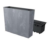 Prosperplast Balcony Planter urbi case Concrete Effect, with Tank, Dimensions (mm) 580 x 180 x 498, Marengo Colour, Grande