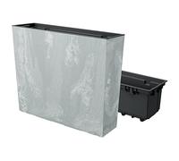 Prosperplast Jardinera for Balcón Urbi Fall Concrete Effect with Deposit, Dimensions (MM) 580 x 180 x 498, Concrete Paint