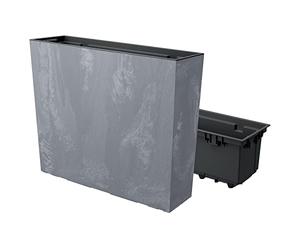 Prosperplast Balcony planter URBI CASE Concrete Effect, with tank, dimensions (mm) 580 x 180 x 498, colour Marengo
