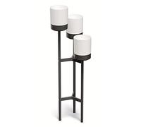 Prosperplast Bloomie Stand Three Legged Flower Stand with 3 Pots Plant Stand Flower Pot 42 cm x 39,5 x 125 cm Metal Frame White