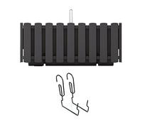 Prosperplast Boardee Fencycase Balcony Box with Hanging and Watering System, Flower Box, Flower Pot with Hook Planter (380 mm Length, Anthracite)
