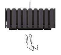 Prosperplast Boardee Fencycase Balcony Box with Hanging and Watering System, Flower Box, Flower Pot with Hook Planter (380 mm Length, Anthracite)