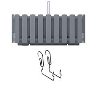 Prosperplast Boardee Fencycase Balcony Box with Hanging and Watering System, Flower Box, Flower Pot with Hook Planter (580 mm Length, Grey)