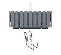 Prosperplast Boardee Fencycase Balcony Box with Hanging and Watering System, Flower Box, Flower Pot with Hook Planter (380 mm Length, Grey)