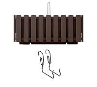 Prosperplast Boardee Fencycase Balcony Box with Hanging and Watering System, Flower Box, Flower Pot with Hook Planter (380 mm Length, Brown)