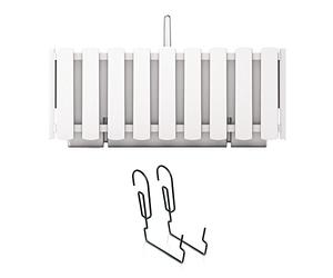 Prosperplast Boardee Fencycase Balcony Box with Hanging and Watering System, Flower Box, Flower Pot with Hook Planter (580 mm Length, White)