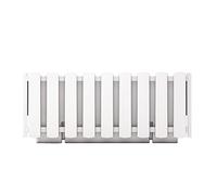 Prosperplast Boardee Fencycase Balcony Flower Box, Balcony Planter Box, Rustic Design for Indoor and Outdoor Use, Length: 380 mm, White