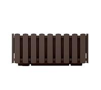 Prosperplast Boardee Fencycase Balcony Flower Box, Balcony Planter Box, Rustic Design for Indoor and Outdoor Use, Length: 380 mm, Brown