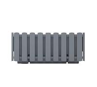 Prosperplast Boardee Fencycase Balcony Flower Box, Balcony Planter Box, Rustic Design for Indoor and Outdoor Use, Length: 380 mm, Grey