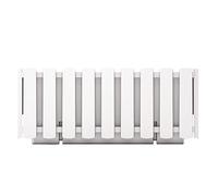 Prosperplast Boardee Fencycase Balcony Flower Box, Balcony Planter Box, Rustic Design for Indoor and Outdoor Use, Length: 580 mm, White