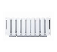 Prosperplast Boardee Fencycase Balcony Flower Box, Balcony Planter Box, Rustic Design for Indoor and Outdoor Use, Length: 380 mm, White