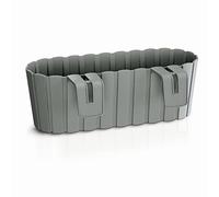 Prosperplast Boardee Hook Flower Box Balcony Flower Pot Planter 4.9 L 383 x 212 x 130 mm Grey
