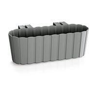 Prosperplast Boardee Hook Flower Box Balcony Flower Pot Planter 4.9 L 383 x 212 x 130 mm Grey