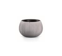 Prosperplast Concrete Bowl Flower Pot Plant Pot Concrete Design 2 in 1 Including Plant Pot Plastic Round (370 mm, Concrete)