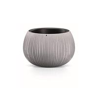 Prosperplast Concrete Bowl Plastic Plant Pot 2 in 1 with Round Pot in Cement Colour 13.6 (Height) x 18 (Depth) x 18 (Width) cm