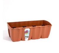 Prosperplast CROWN Flower Pot for Railing, Terracotta, 18 ltr, L Size