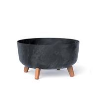 Prosperplast Flower Pot with feet, Polypropylene (PP), Charcoal, DGRL400LE