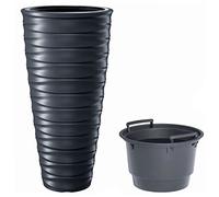 Prosperplast Freze Flowerpot with Indoor and Outdoor UV Resistant Frost Resistant Round Plastic Ø 383mm Height 765mm (Anthracite)