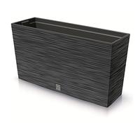 Prosperplast Furu Case Middle Plant Pot with Inner Pot Plant Trough Flower Trough for Indoor and Outdoor Use Rectangular Plastic 77 x 23.5 x 41 cm (Anthracite)