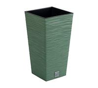 Prosperplast Furu Collection 20 x 20 x 38 cm Ground Planter with Reservoir, 5 Litre Capacity, Green, Terra