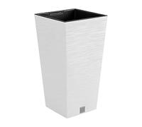 Prosperplast Furu Collection 24 x 24 x 45 cm White Flower Pot with Tank Capacity 7.5 L, 7,5 L