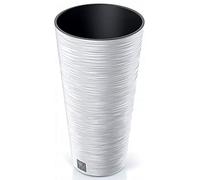 Prosperplast Furu Collection 30 x 30 x 57.5 cm White Flower Pot with Tank Capacity 15L, 15 L