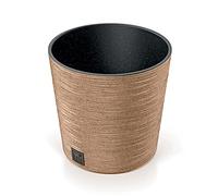 Prosperplast Ocher Flower Pot with Tank Furu Collection 25 x 25 x 22.5 cm, 7.5 L Capacity, Ochre, 7,5 L