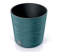 Prosperplast Scandinavian Blue Planter with Reservoir Furu Collection 25 x 25 x 24.5 cm, 7.5 L Capacity, 25 x 25 x 24,7 cm