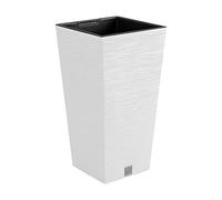 Prosperplast Furu Collection White Planter with Tank 20 x 20 x 38 cm Capacity 5 litres, 5 L