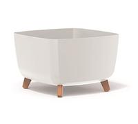 Prosperplast Gracia Square Flower Pot with Removable Legs Including Insert for Indoor and Outdoor Planter Square Plastic UV Resistant