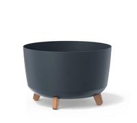 Prosperplast Gracia Standard Flower Pot with Removable Legs Including Insert for Indoor and Outdoor Planter Round Plastic (390 mm, Anthracite)