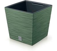 Prosperplast Ground Planter with Tank Furu Collection 24 x 24 x 23.5 cm, 7.5 L Capacity, Green, Terra, 24 x 24 x 23,5 cm