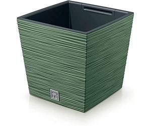 PROSPERPLAST Ground Planter with Tank Furu Collection 24 x 24 x 23.5 cm, 7.5 L Capacity, Green, Terra, 24 x 24 x 23,5 cm