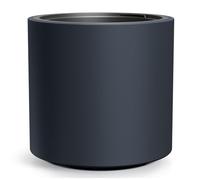 Prosperplast HEOS Plant Pot with Insert, 46.7 x 45 cm, Plant Pot with Insert, Robust Plastic, Indoor and Outdoor, UV-Resistant, Frost-Proof, Anthracite,