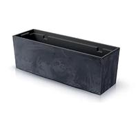 Prosperplast Flower Box with Holder, Charcoal, 58 cm x18 cm x 19,5 cm [LxBxH]
